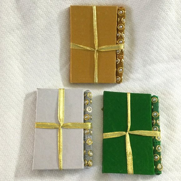 Small Journal Set Artisan Beaded Unique NEW - Picture 2 of 5